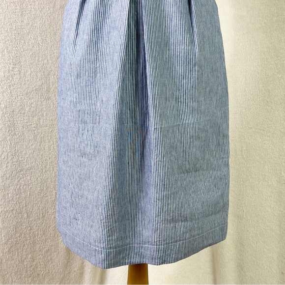 MaxMara Weekend Blue & White Striped Linen & Cotton Lightweight Dress UK 10 - Picture 5 of 11